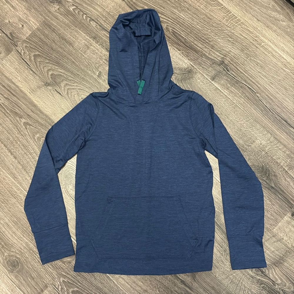 Lands’ End Boys lightweight hooded shirt Size M